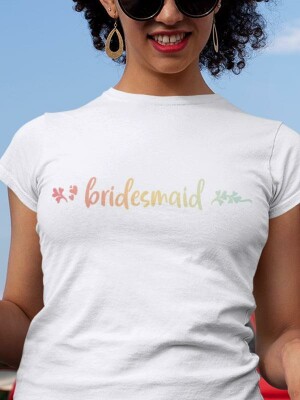 Bridesmaid prelivajoč, majica za dekliščino