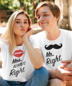 Komplet za pare Mr right Mrs always right