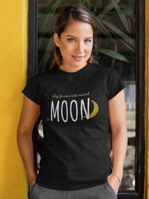 MOON My favourite word Connectees, tshirt