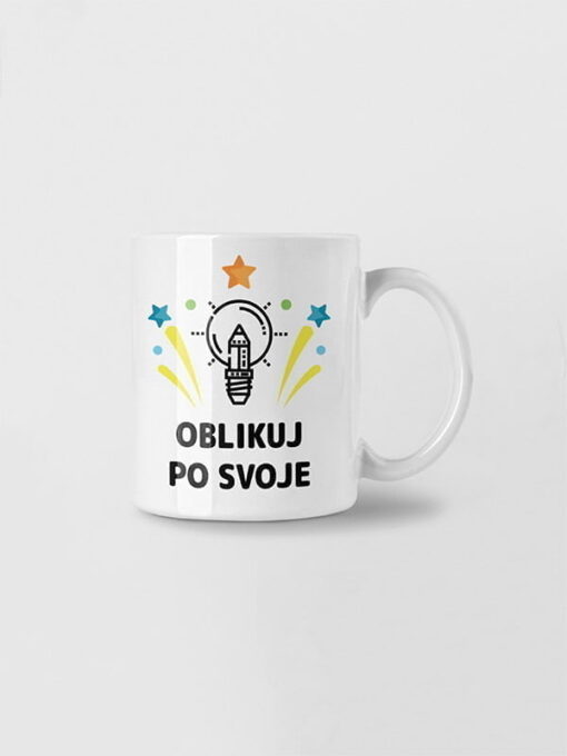 unikatna bela skodelica