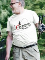 potiskana majica za ribiča i love fishing