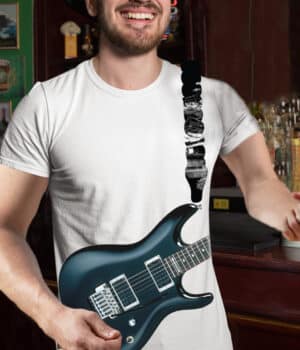 Moška majica Air črna kitara