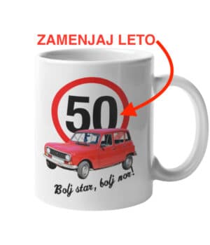 Skodelica Bolj star bolj nor Katrca izberi leta 30 40 50 60 70 80