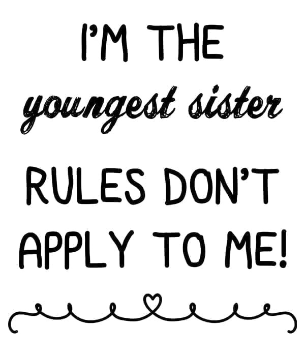 Motiv predogle i'm the youngest sister