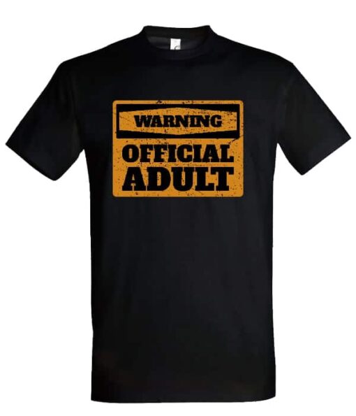 Majica predogled Warning official adult