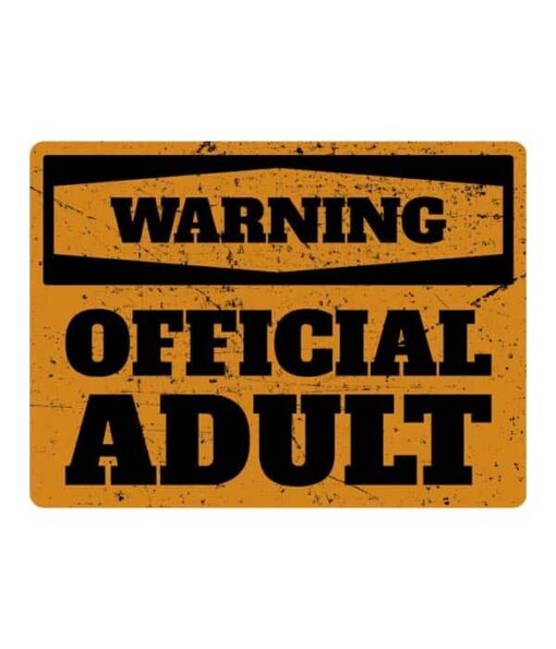 Motiv predogled Warning official adult